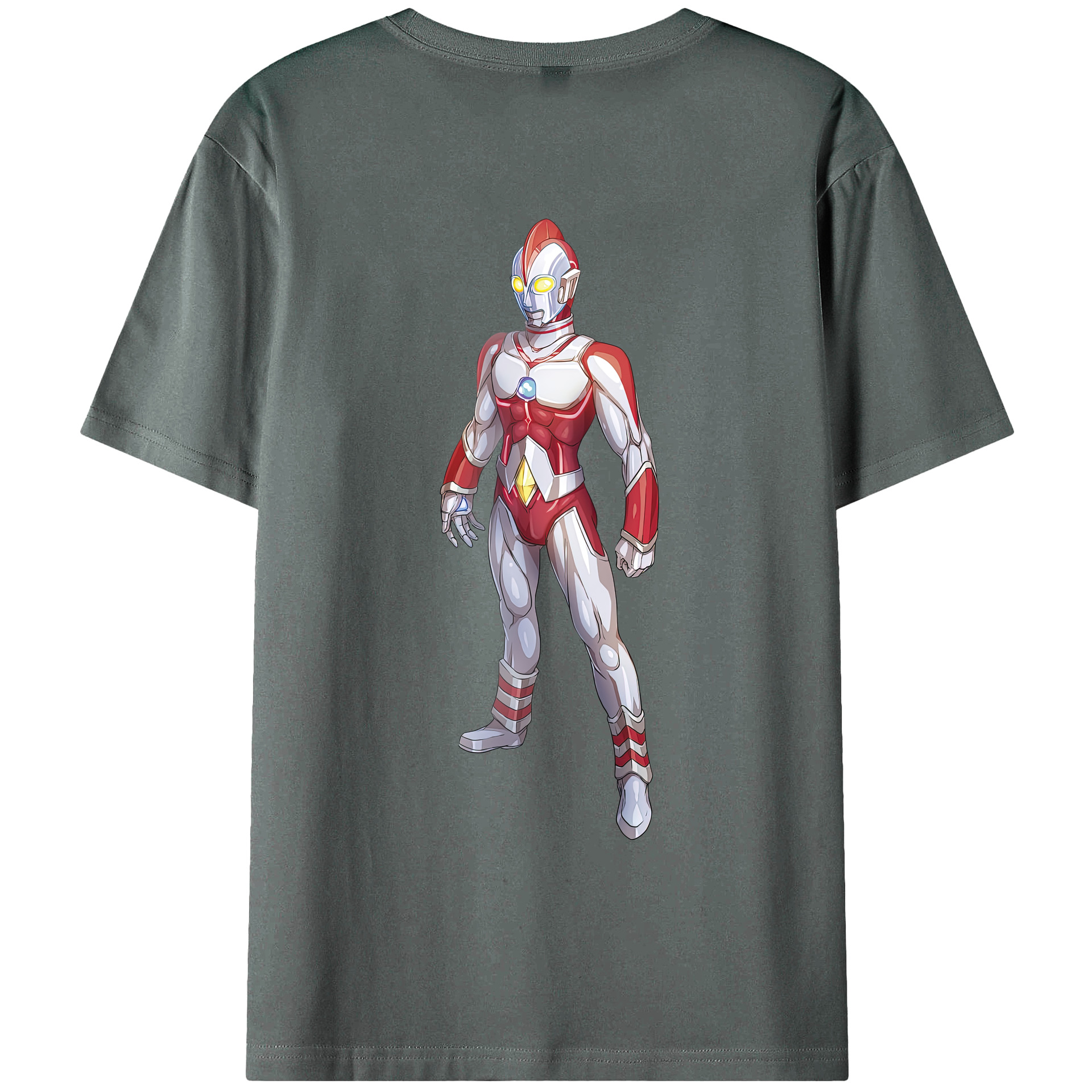 （画像用） ウルトラマン Ultraman 綿100％ メンズ半袖Tシャツ（バックプリント） 通気性
